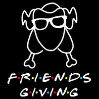 Friends Giving Funny Thanksgiving Cooling Performance Crew T-Shirt