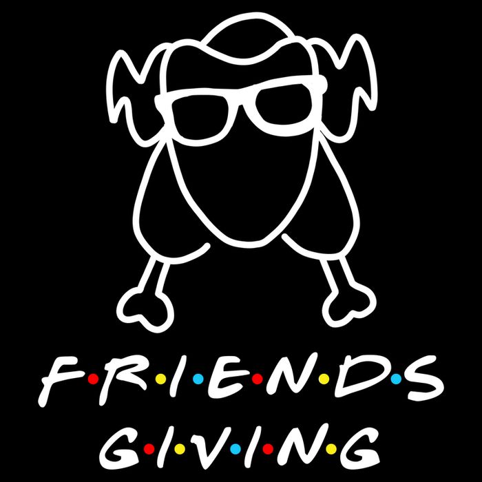 Friends Giving Funny Thanksgiving Cooling Performance Crew T-Shirt