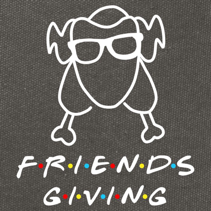 Friends Giving Funny Thanksgiving Cotton Canvas Backpack