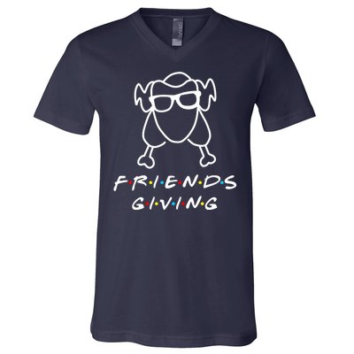 Friends Giving Funny Thanksgiving V-Neck T-Shirt