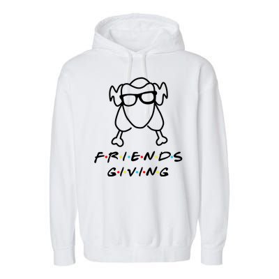 Friends Giving Funny Thanksgiving Garment-Dyed Fleece Hoodie