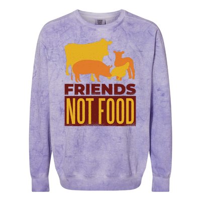 Friends Not Food Colorblast Crewneck Sweatshirt