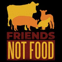 Friends Not Food Flat Bill Trucker Hat