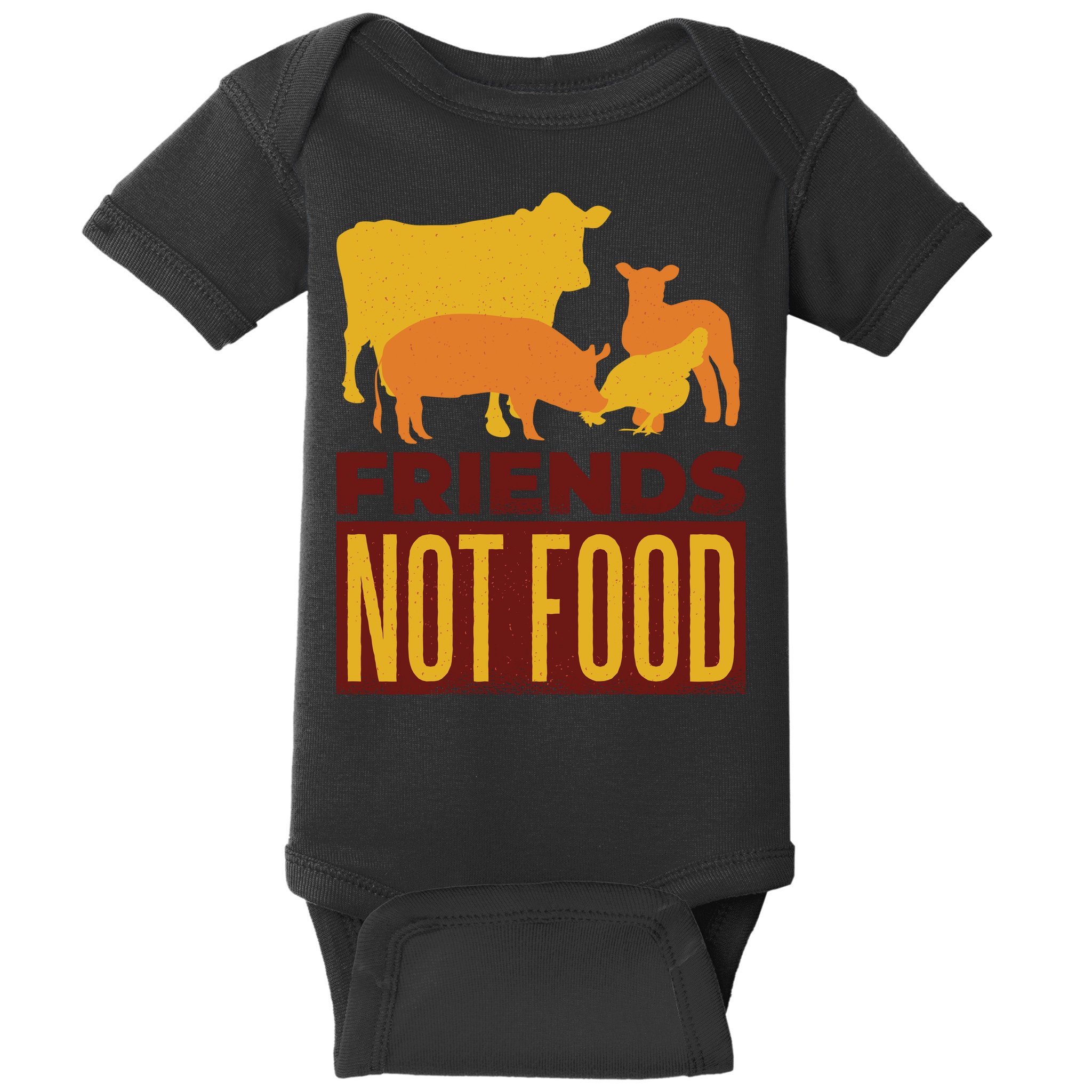 Friends Not Food Baby Bodysuit