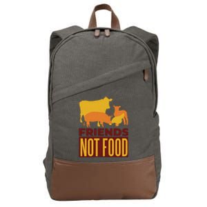 Friends Not Food Cotton Canvas Backpack