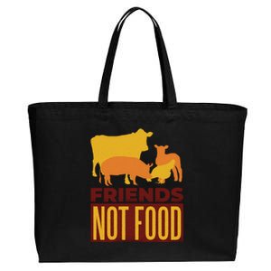 Friends Not Food Cotton Canvas Jumbo Tote