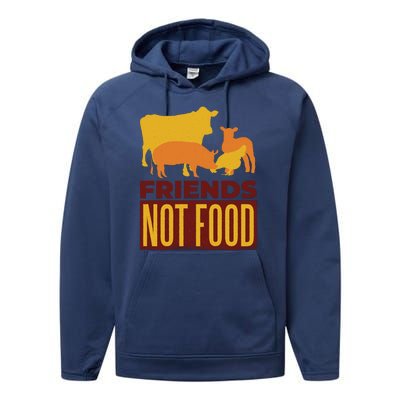 Friends Not Food Performance Fleece Hoodie