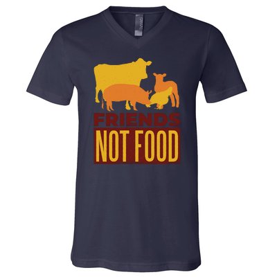 Friends Not Food V-Neck T-Shirt