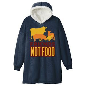 Friends Not Food Hooded Wearable Blanket