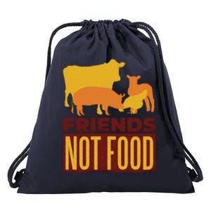 Friends Not Food Drawstring Bag