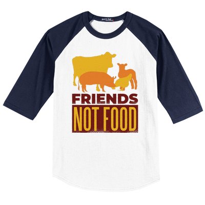 Friends Not Food Baseball Sleeve Shirt