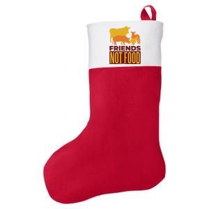 Friends Not Food Felt Holiday Christmas Stocking