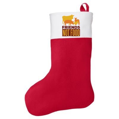 Friends Not Food Felt Holiday Christmas Stocking