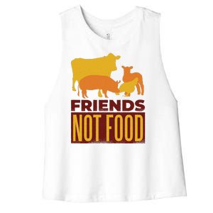 Friends Not Food Women's Racerback Cropped Tank