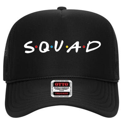 Friends Squad High Crown Mesh Back Trucker Hat