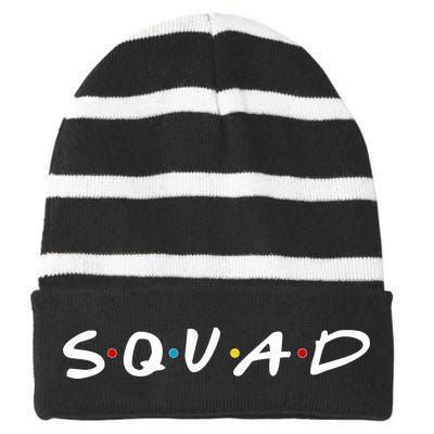 Friends Squad Striped Beanie with Solid Band