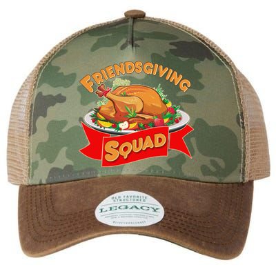 Friendsgiving Squad Funny Thanksgiving Legacy Tie Dye Trucker Hat