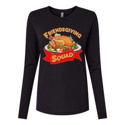 Friendsgiving Squad Funny Thanksgiving Womens Cotton Relaxed Long Sleeve T-Shirt