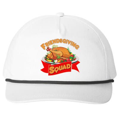 Friendsgiving Squad Funny Thanksgiving Snapback Five-Panel Rope Hat