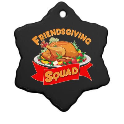 Friendsgiving Squad Funny Thanksgiving Ceramic Star Ornament