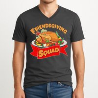 Friendsgiving Squad Funny Thanksgiving V-Neck T-Shirt