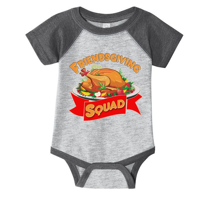 Friendsgiving Squad Funny Thanksgiving Infant Baby Jersey Bodysuit