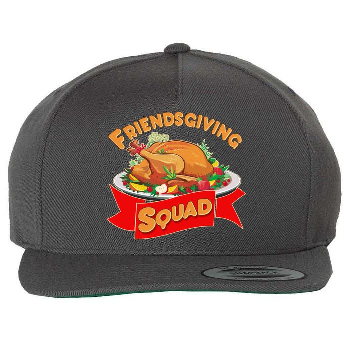 Friendsgiving Squad Funny Thanksgiving Wool Snapback Cap