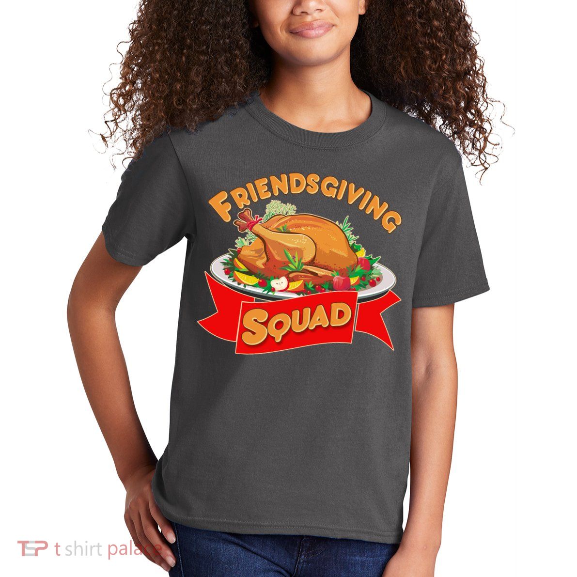 Friendsgiving Squad Funny Thanksgiving Kids T-Shirt