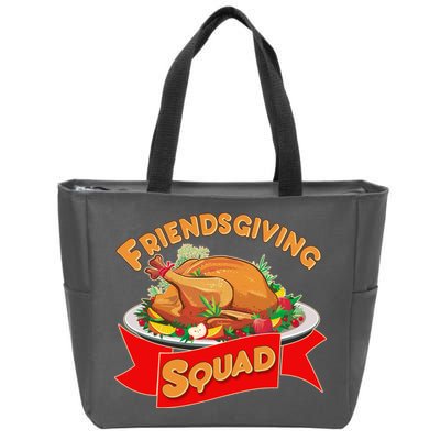 Friendsgiving Squad Funny Thanksgiving Zip Tote Bag