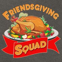 Friendsgiving Squad Funny Thanksgiving Cotton Canvas Backpack