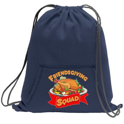 Friendsgiving Squad Funny Thanksgiving Sweatshirt Cinch Pack Bag