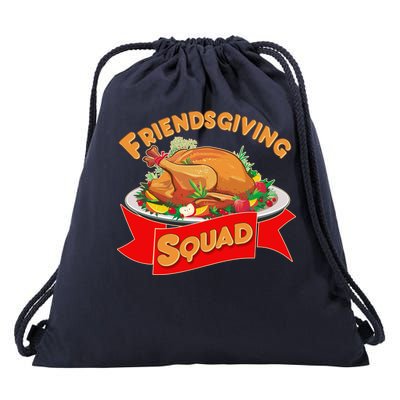 Friendsgiving Squad Funny Thanksgiving Drawstring Bag