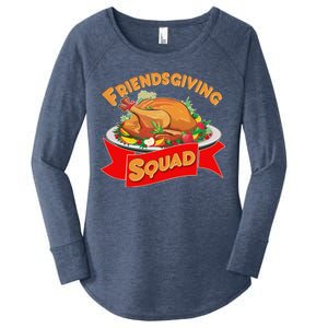 Friendsgiving Squad Funny Thanksgiving Women's Perfect Tri Tunic Long Sleeve Shirt