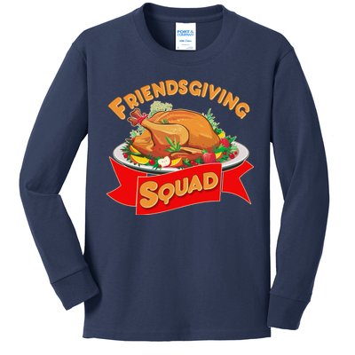 Friendsgiving Squad Funny Thanksgiving Kids Long Sleeve Shirt