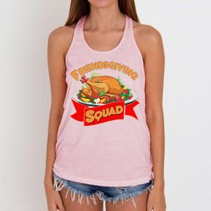 Friendsgiving Squad Funny Thanksgiving Women's Knotted Racerback Tank