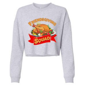 Friendsgiving Squad Funny Thanksgiving Cropped Pullover Crew