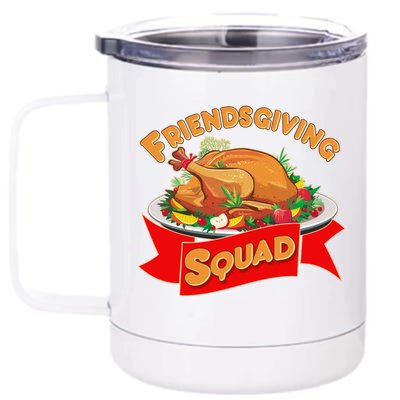 Friendsgiving Squad Funny Thanksgiving 12 oz Stainless Steel Tumbler Cup