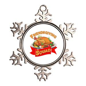 Friendsgiving Squad Funny Thanksgiving Metallic Star Ornament