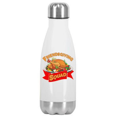 Friendsgiving Squad Funny Thanksgiving Stainless Steel Insulated Water Bottle