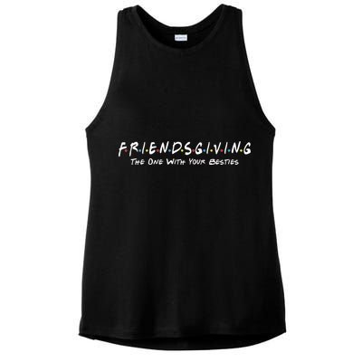 Friendsgiving The One with Your Besties Thanksgiving Ladies PosiCharge Tri-Blend Wicking Tank