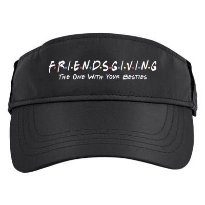 Friendsgiving The One with Your Besties Thanksgiving Adult Drive Performance Visor