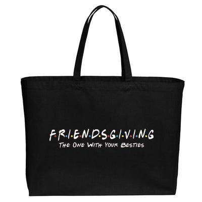 Friendsgiving The One with Your Besties Thanksgiving Cotton Canvas Jumbo Tote