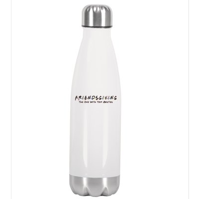 Friendsgiving The One with Your Besties Thanksgiving Stainless Steel Insulated Water Bottle