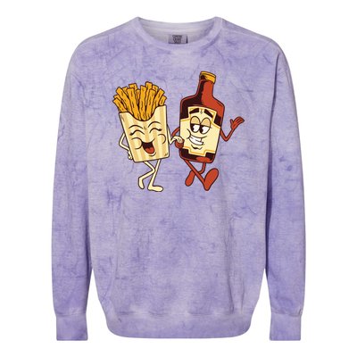 Fries And Ketchup Couple Colorblast Crewneck Sweatshirt