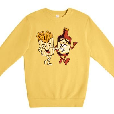 Fries And Ketchup Couple Premium Crewneck Sweatshirt