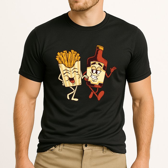 Fries And Ketchup Couple Cooling Performance Crew T-Shirt