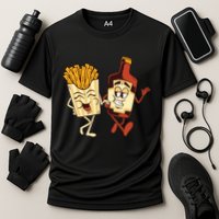 Fries And Ketchup Couple Cooling Performance Crew T-Shirt