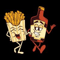 Fries And Ketchup Couple Cooling Performance Crew T-Shirt