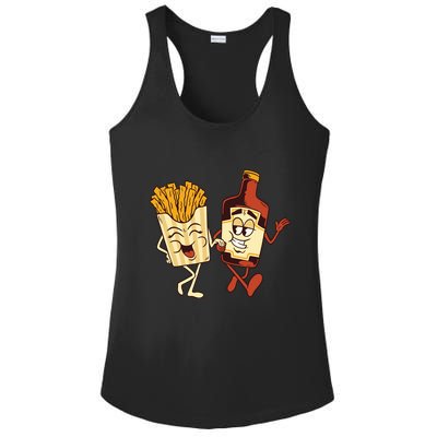 Fries And Ketchup Couple Ladies PosiCharge Competitor Racerback Tank