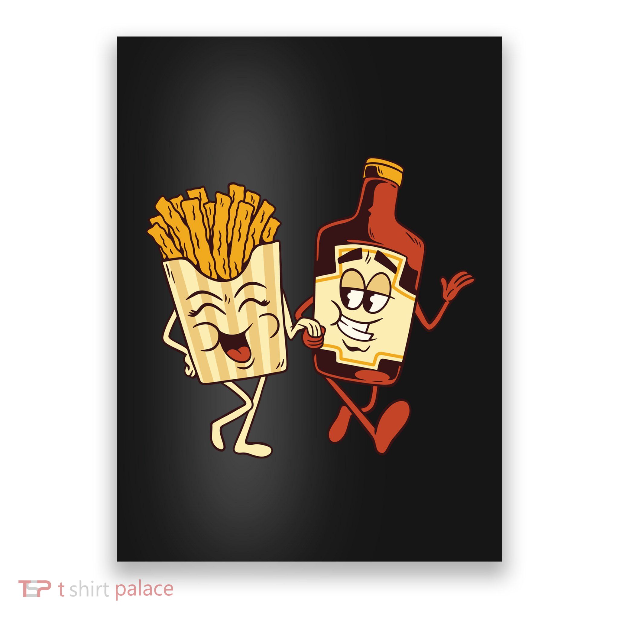 Fries And Ketchup Couple Poster
